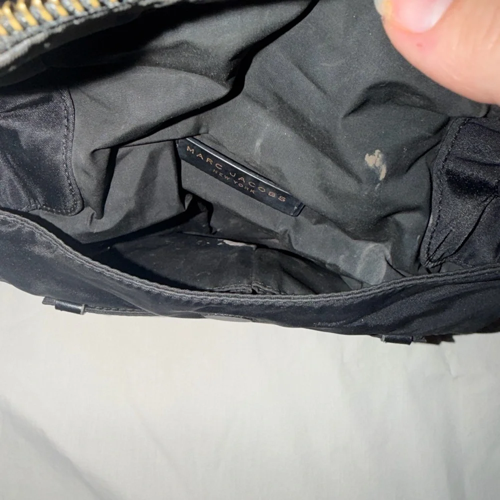 Marc Jacobs Black Nylon Crossbody with Gold Hardware